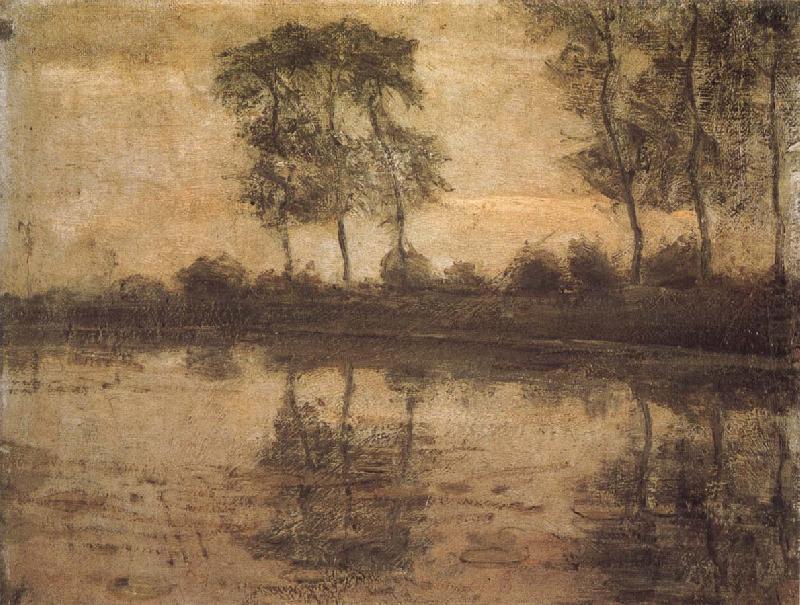 Piet Mondrian Trees at the edge of Gaiyin river oil painting picture